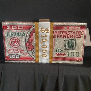 Brand New Red Dollars clutch